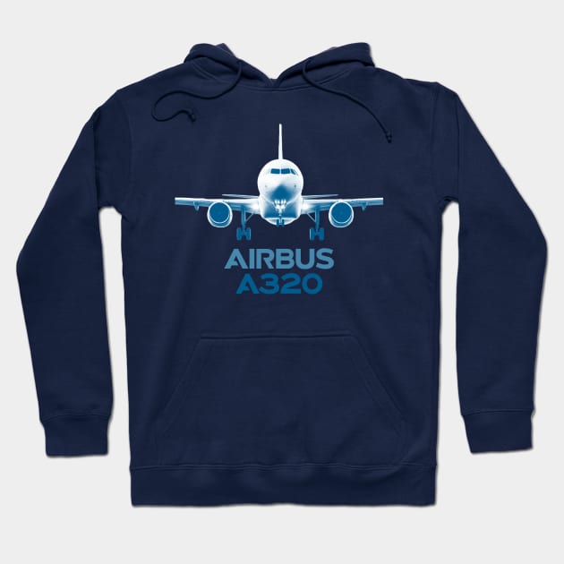 A320 front view Hoodie by Caravele